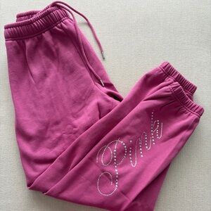 Victoria’s Secret Pink Red Violet Diamanté Sweatpants